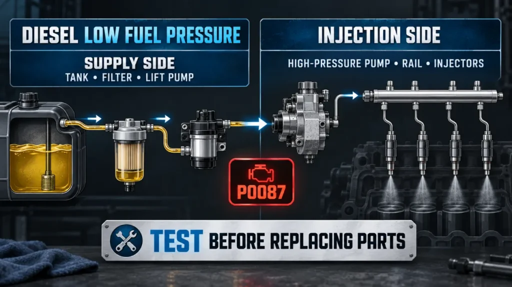 Low-Pressure Fuel Supply vs. High-Pressure Diesel Injection Problems